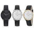 Pierre Cardin Herren Armband-Uhr in Geschenkbox analoge Quarz-Uhr mit Leder-Armband 3ATM 40mm oder 39mm Silber/Gold, Schwarz oder Silber/Schwarz