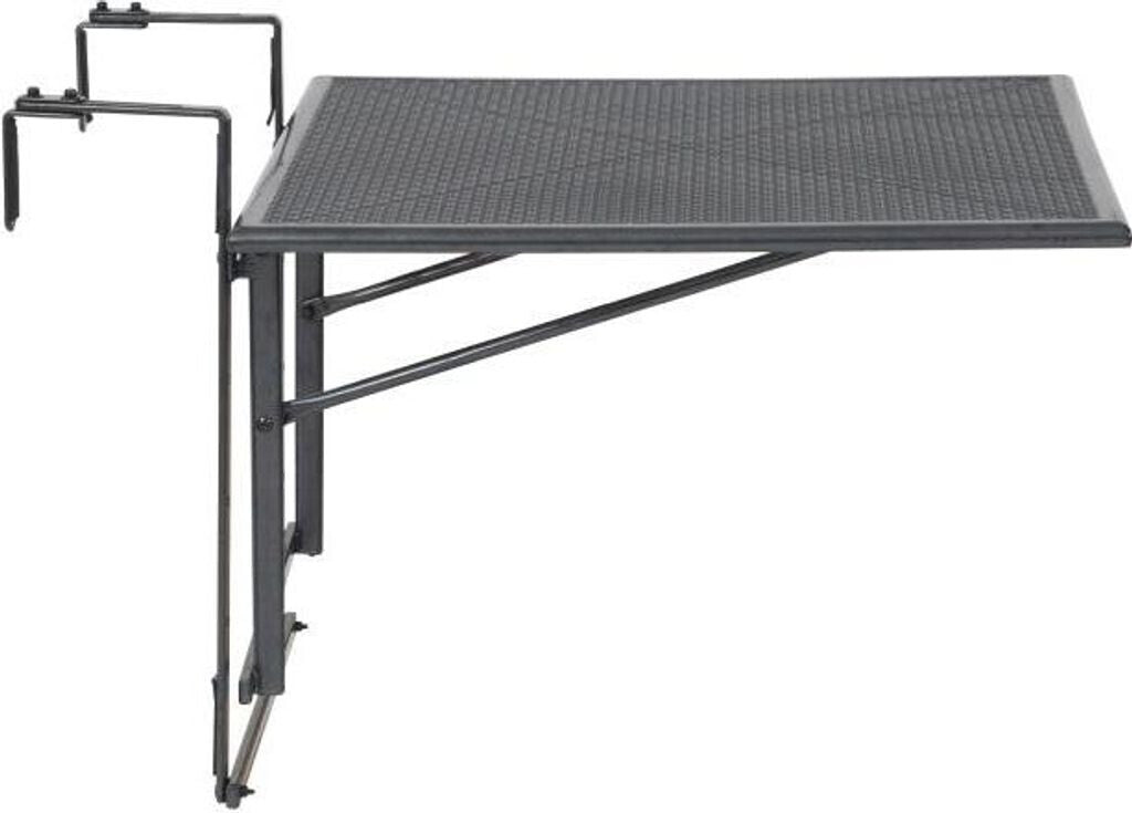 Balkonhängetisch Toulouse XL eisengrau klappbar 70 x 70 cm platzsparend