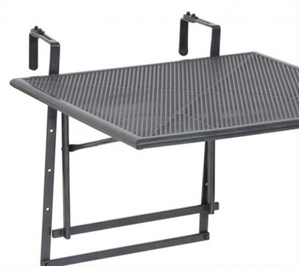 Balkonhängetisch Toulouse XL eisengrau klappbar 70 x 70 cm platzsparend