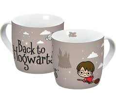 Harry Potter Tasse „Hogwarts Express“ oder "Back to Hogwarts" 300 ml Porzellan Becher mit Herzhenkel Rosa oder Grau