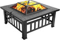 Feuerstelle mit Steinoptik Maße: 81 x 81 x 45cm, japanisches Design Feuerschale