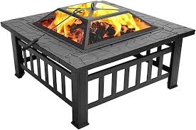 Feuerstelle mit Steinoptik Maße: 81 x 81 x 45cm, japanisches Design Feuerschale
