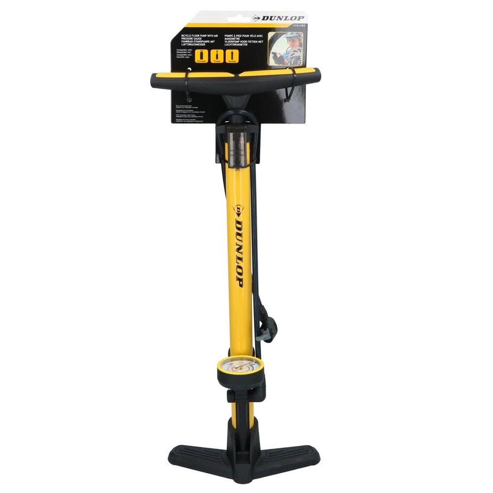 DUNLOP Standpumpe Luftpumpe mit Manometer
