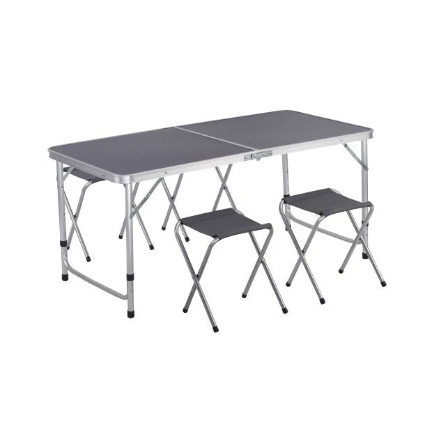 greemotion Campingtisch klappbar faltbar inkl. 4er Set Stühlen | 120x60x70 cm